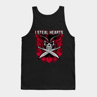 I Steal Hearts Valentines Day Pirate Tank Top